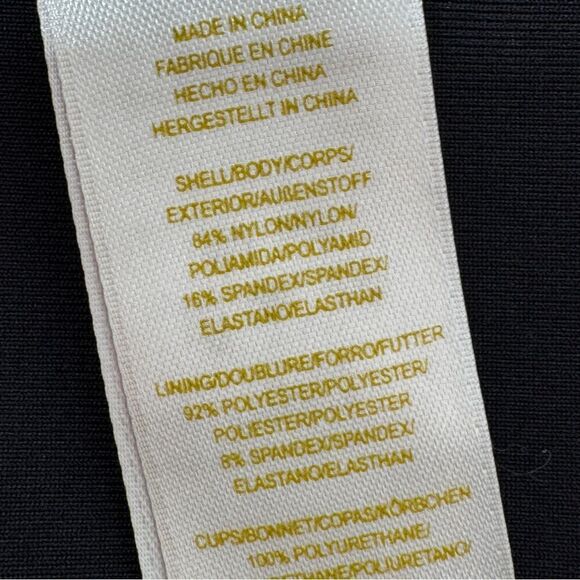 Kate Spade Crescent Bay High Neck Swim Dress Swimsuit Black Small - Picture 13 of 14